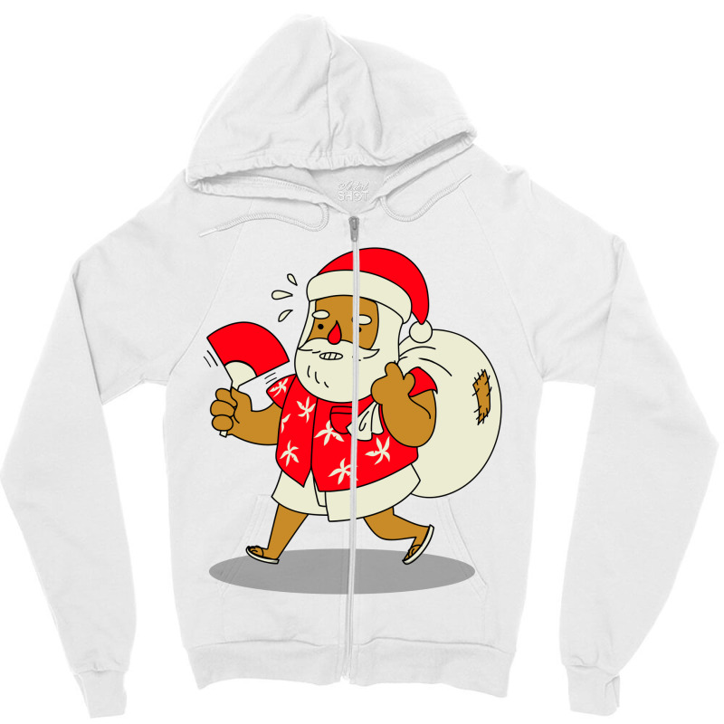 Santa Claus Gift Zipper Hoodie by KimberlyKeiza | Artistshot