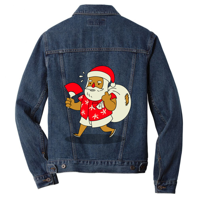 Santa Claus Gift Men Denim Jacket by KimberlyKeiza | Artistshot