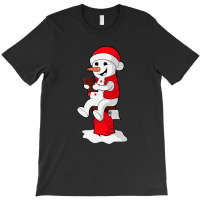 Snowman Reading Book T-shirt | Artistshot