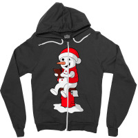 Snowman Reading Book Zipper Hoodie | Artistshot