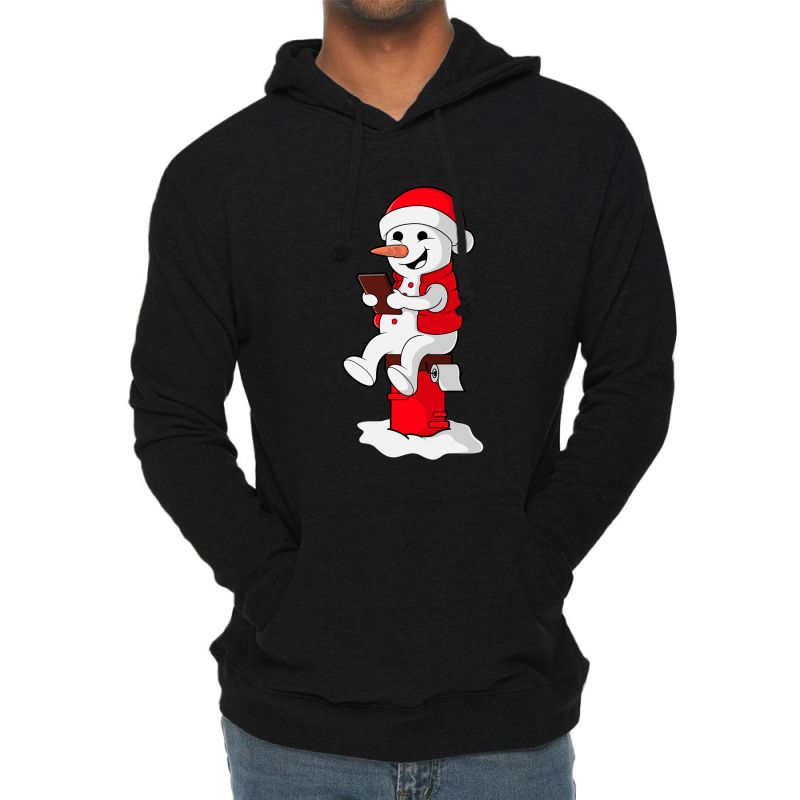 Snowman Reading Book Lightweight Hoodie by KimberlyKeiza | Artistshot