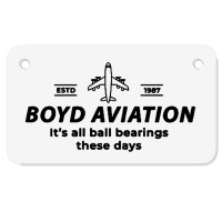 Boyd Aviation Motorcycle License Plate | Artistshot