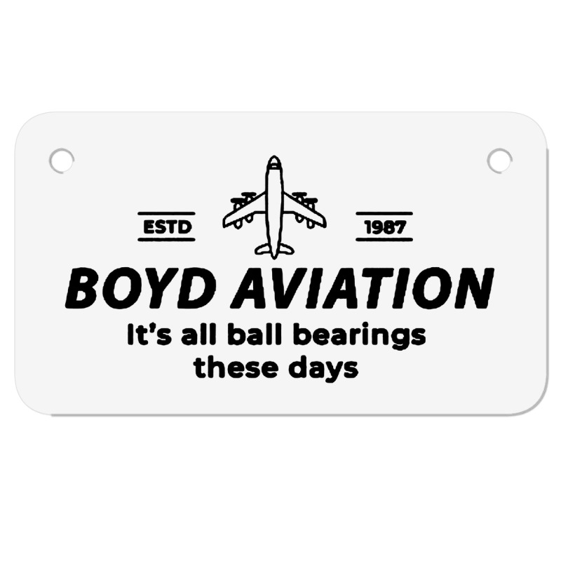 Boyd Aviation Motorcycle License Plate | Artistshot