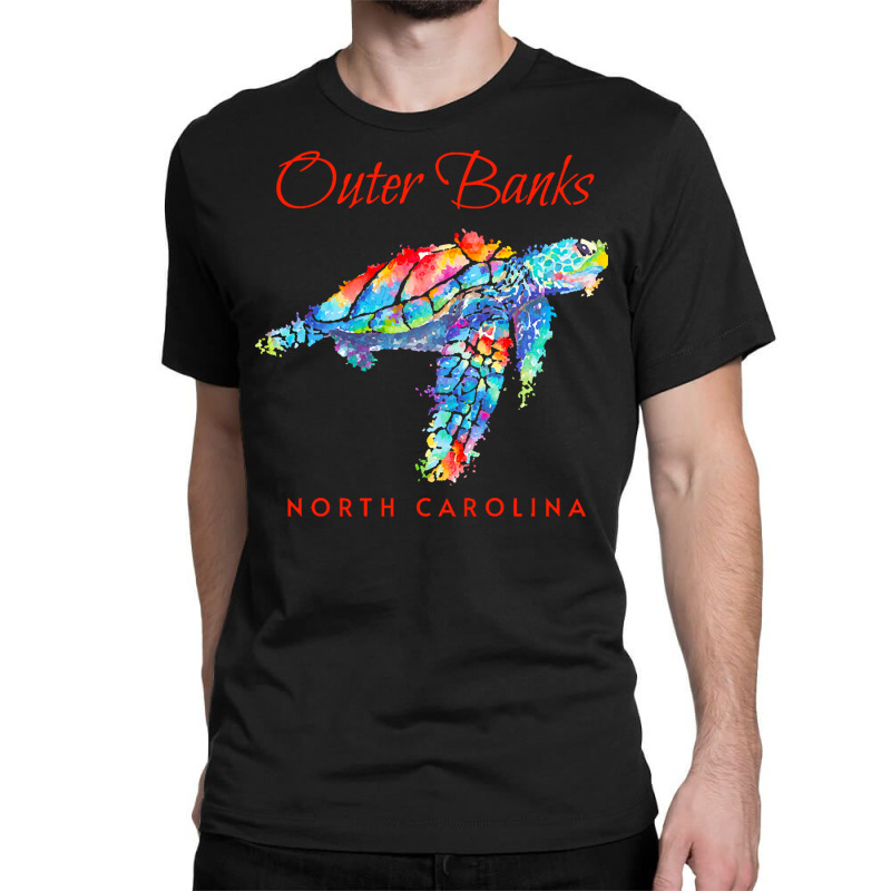 Outer Banks North Carolina Watercolor S T  Shirt Outer Banks North Car Classic T-shirt by darrengorczany780 | Artistshot