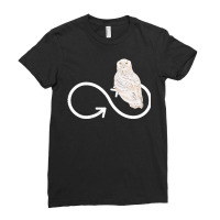 Owl T  Shirt Owl Lover Infinity Symbol Forest Animal Owl T  Shirt Ladies Fitted T-shirt | Artistshot