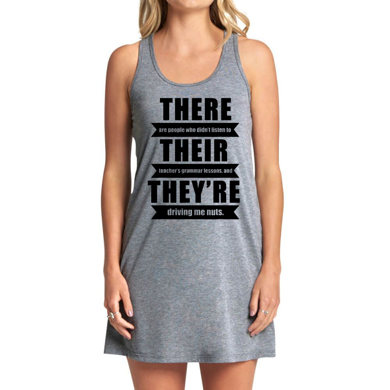 There Their They’re English Grammar Funny Tank Dress by Batikmadrim Art | Artistshot