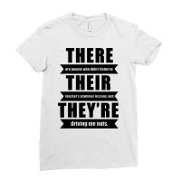 There Their They’re English Grammar Funny Ladies Fitted T-shirt | Artistshot