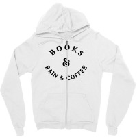 Books And Rain & Coffee Zipper Hoodie | Artistshot