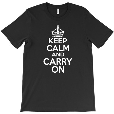 Keep Calm And Carry On T-shirt Designed By Lili Alamin