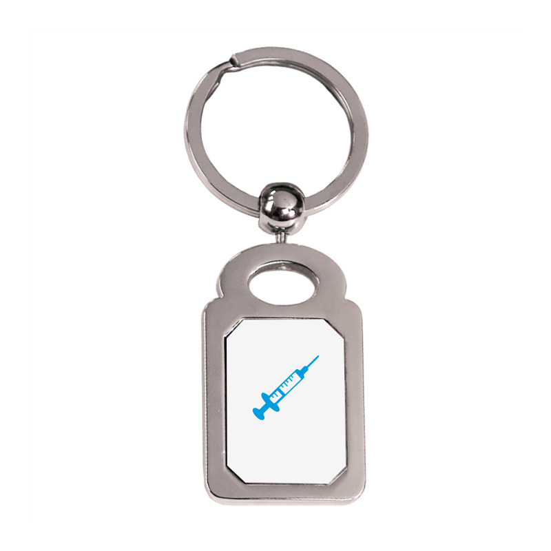 Injection Silver Rectangle Keychain | Artistshot