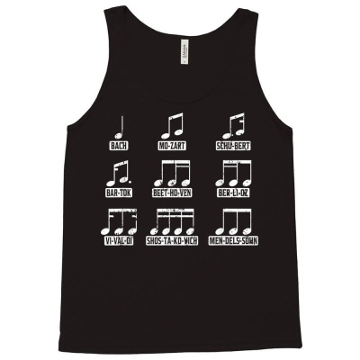 Classic Composers Rock And Roll Rocker Piano Drummer Note T Shirt Tank Top Designed By Isiszara