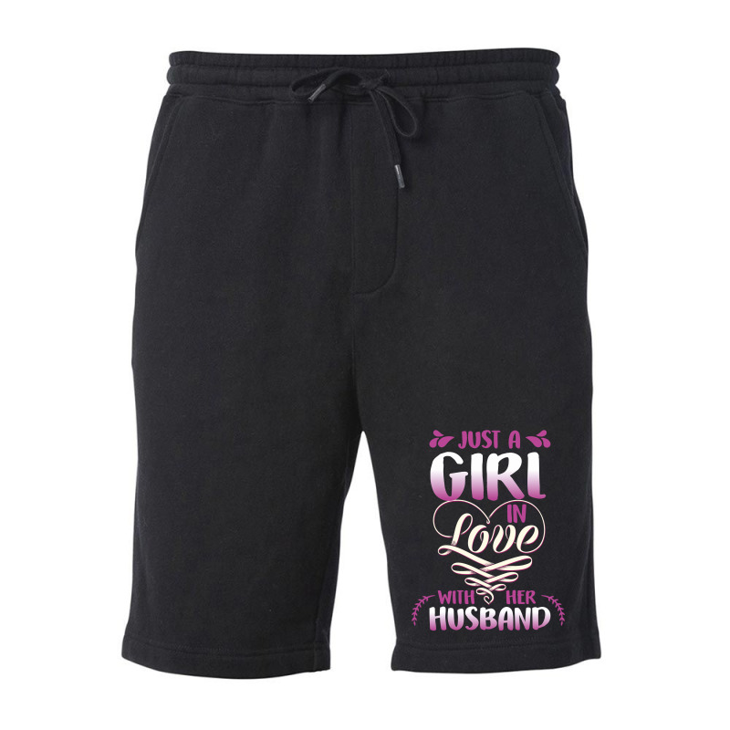 Just A Girl In Love Husband Fleece Short | Artistshot