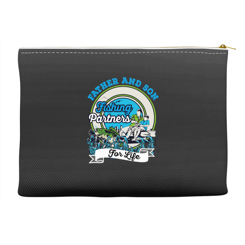 Father And Son Fishing Partners For Life Accessory Pouches | Artistshot