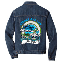 Father And Son Fishing Partners For Life Men Denim Jacket | Artistshot