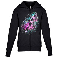 Dna Genetics Color Fingerprint T Shirt Science Biology Shirt Youth Zipper Hoodie | Artistshot