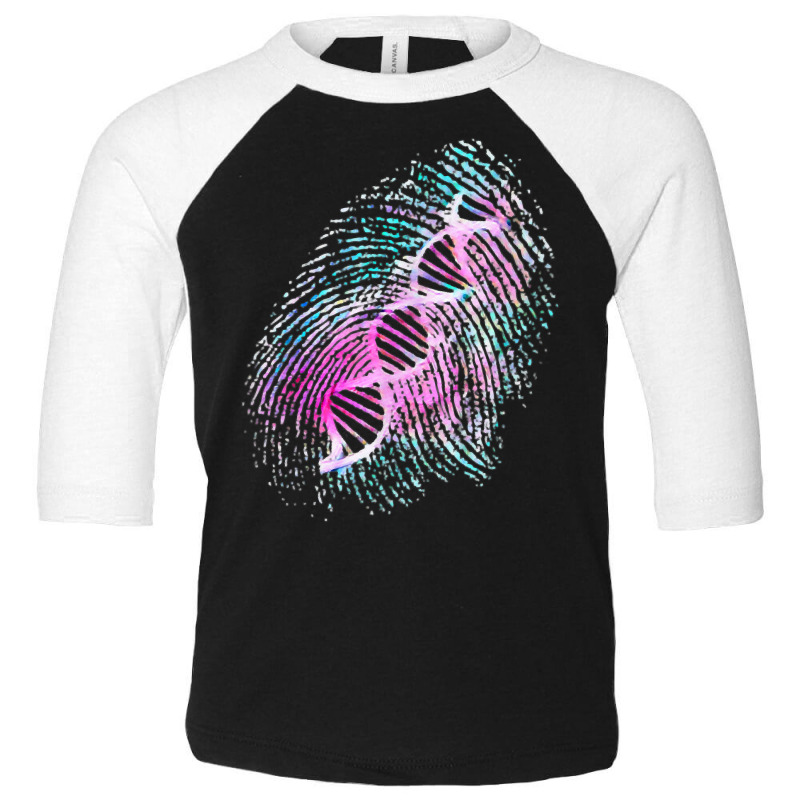 Dna Genetics Color Fingerprint T Shirt Science Biology Shirt Toddler 3/4 Sleeve Tee by holly434 | Artistshot