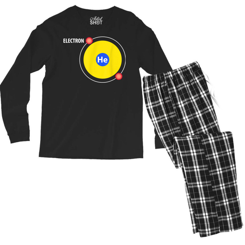 Helium Atom Science T Shirt Funny Chemistry T Shirt Men's Long Sleeve Pajama Set by holly434 | Artistshot