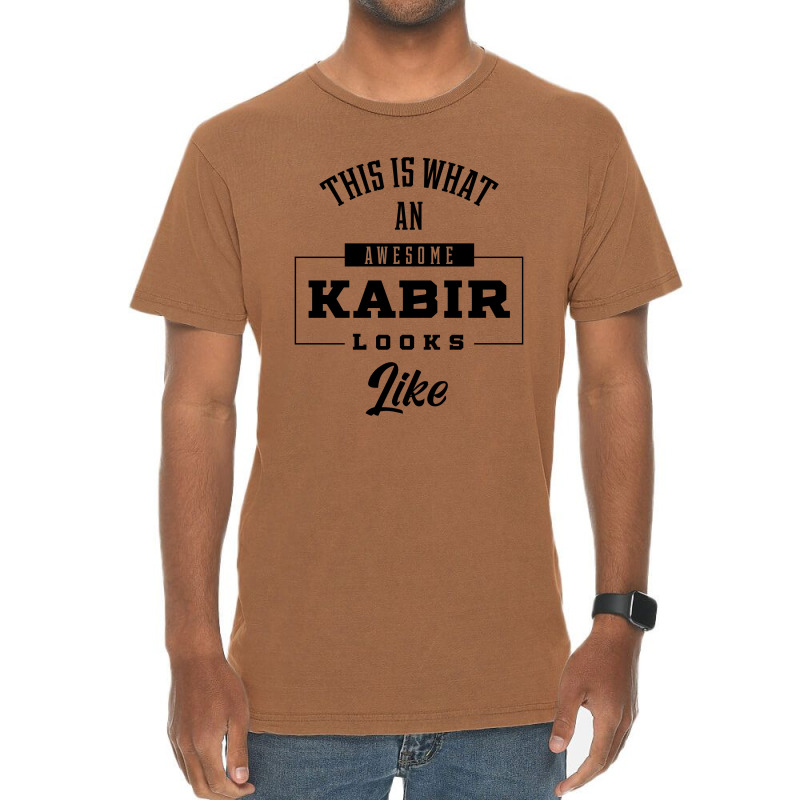 Awesome Kabir Funny Novelty - Family Name Gift Vintage T-Shirt by Diogo Calheiros | Artistshot