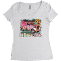 Funky Christmas Truck Women's Triblend Scoop T-shirt | Artistshot