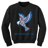 Ketchikan Alaska Kingfisher Native American Indian Bird Art T Shirt Youth Sweatshirt | Artistshot