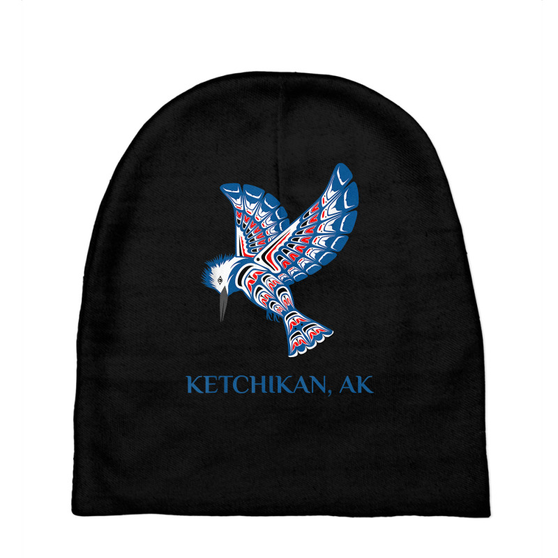 Ketchikan Alaska Kingfisher Native American Indian Bird Art T Shirt Baby Beanies by alanacaro | Artistshot