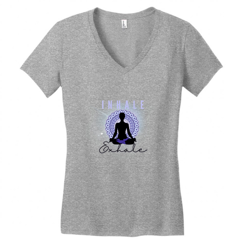 Inhale And Exhale Women's V-Neck T-Shirt by ArticraftsECR | Artistshot