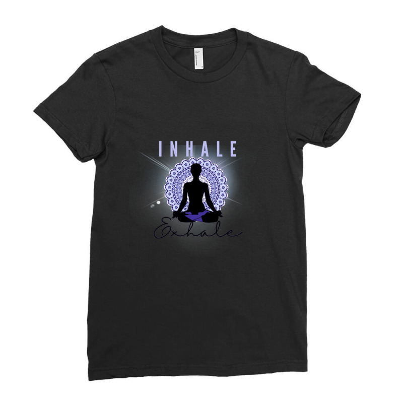 Inhale And Exhale Ladies Fitted T-Shirt by ArticraftsECR | Artistshot