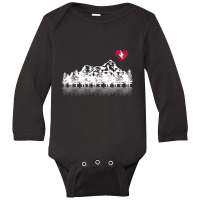 Skiing Forest Long Sleeve Baby Bodysuit | Artistshot