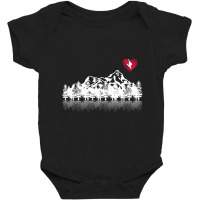 Skiing Forest Baby Bodysuit | Artistshot