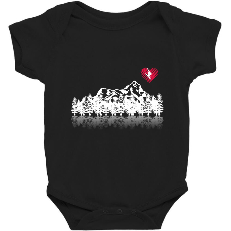 Skiing Forest Baby Bodysuit | Artistshot