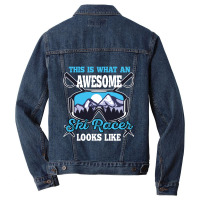 This Is What An Awesome Ski Racer Looks Like Men Denim Jacket | Artistshot