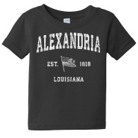 Alexandria Louisiana La T Shirt Vintage Us Flag Sports Tee Baby Tee | Artistshot