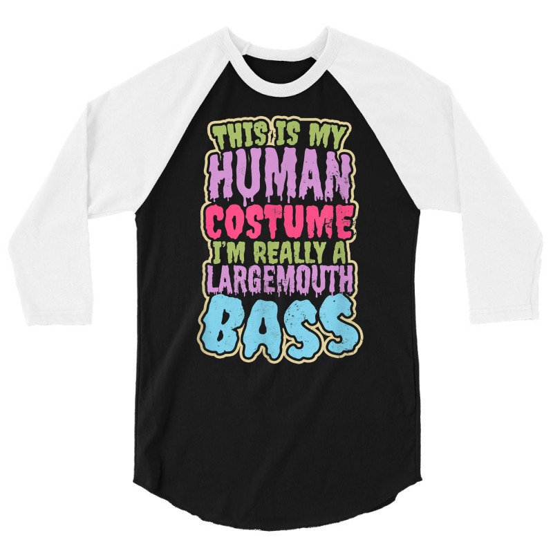 Largemouth Bass Fishing Design Human Costume Gift T Shirt 3/4 Sleeve Shirt | Artistshot