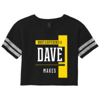 What A Difference A Dave Makes - Family Name Gift Scorecard Crop Tee | Artistshot