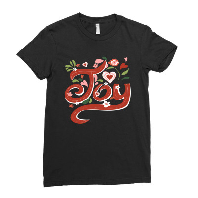Joy Ladies Fitted T-shirt Designed By Sweetcoolvibes