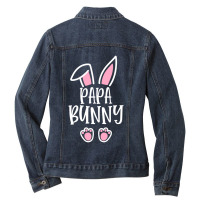 Good Papa Bunny Ladies Denim Jacket | Artistshot