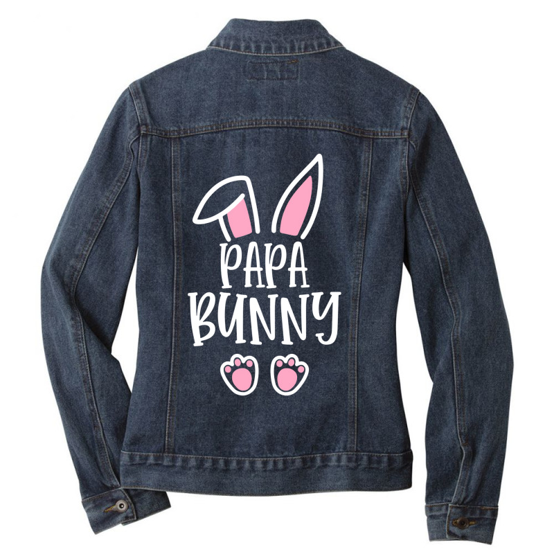 Good Papa Bunny Ladies Denim Jacket by ingka cristya | Artistshot