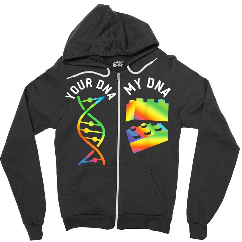 Master Builder Dna Engineer Construction Building Blocks T Shirt Zipper Hoodie | Artistshot