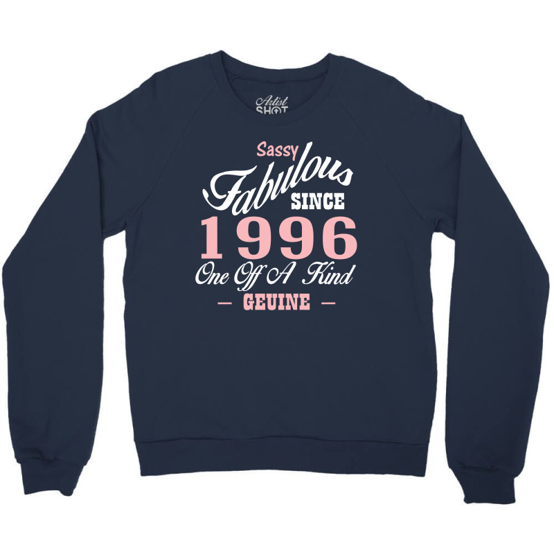 Sassy Fabulous Since 1996 Birthday Gift Crewneck Sweatshirt | Artistshot