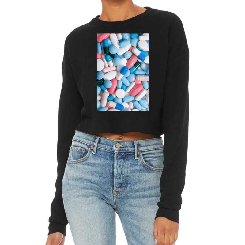 Pattern Of Pills Cropped Sweater | Artistshot