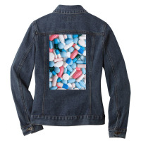 Pattern Of Pills Ladies Denim Jacket | Artistshot