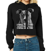 Pitbull Will Find You And Lick You Funny Pitbull Mom Dad T Shirt Cropped Hoodie | Artistshot