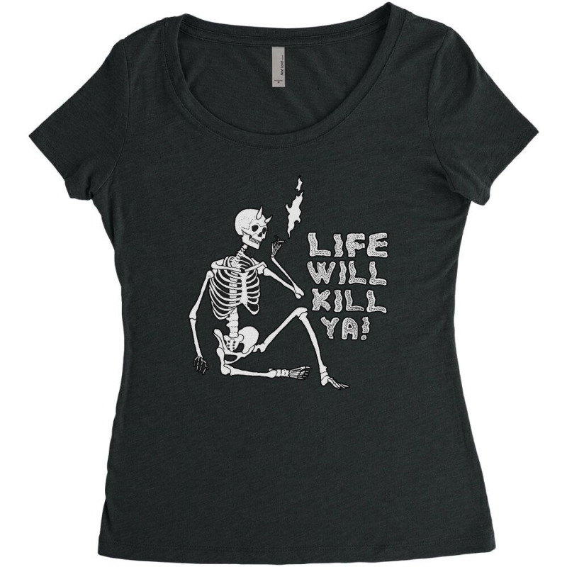 Skull Pop Art Women's Triblend Scoop T-shirt by zig street | Artistshot