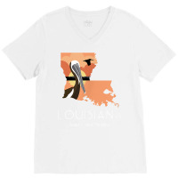 Louisiana Proud State Motto Sportsman's Paradise T Shirt V-neck Tee | Artistshot