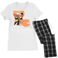 Louisiana Proud State Motto Sportsman's Paradise T Shirt Women's Pajamas Set | Artistshot