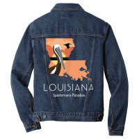 Louisiana Proud State Motto Sportsman's Paradise T Shirt Men Denim Jacket | Artistshot