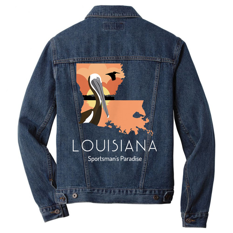 Louisiana Proud State Motto Sportsman's Paradise T Shirt Men Denim Jacket by naythendeters2000 | Artistshot