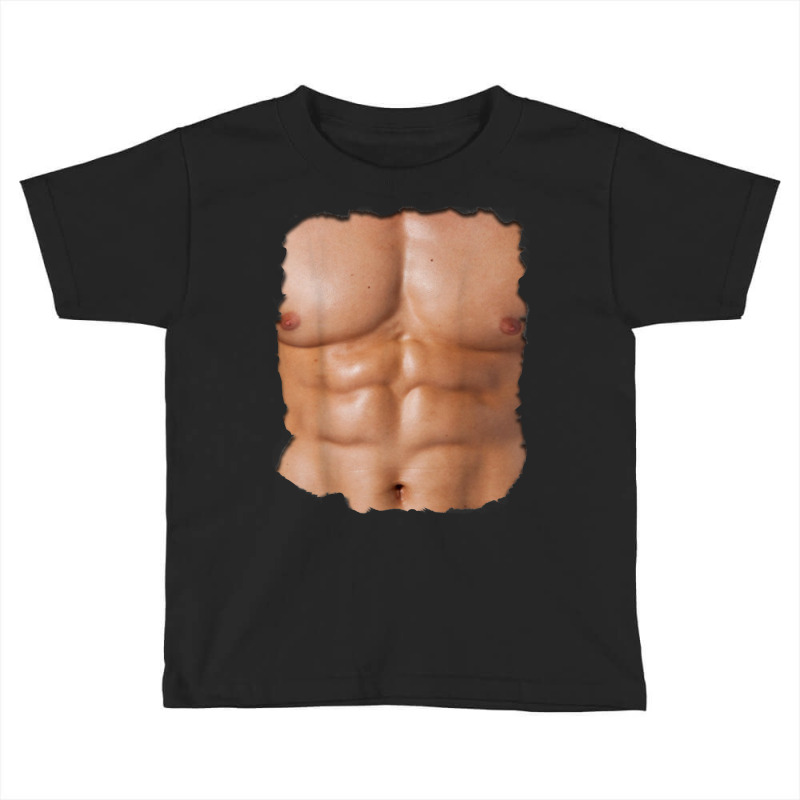 Fake Muscle Under Clothes Shirt Chest Six Pack Abs T-Shirt T-Shirt :  : Fashion