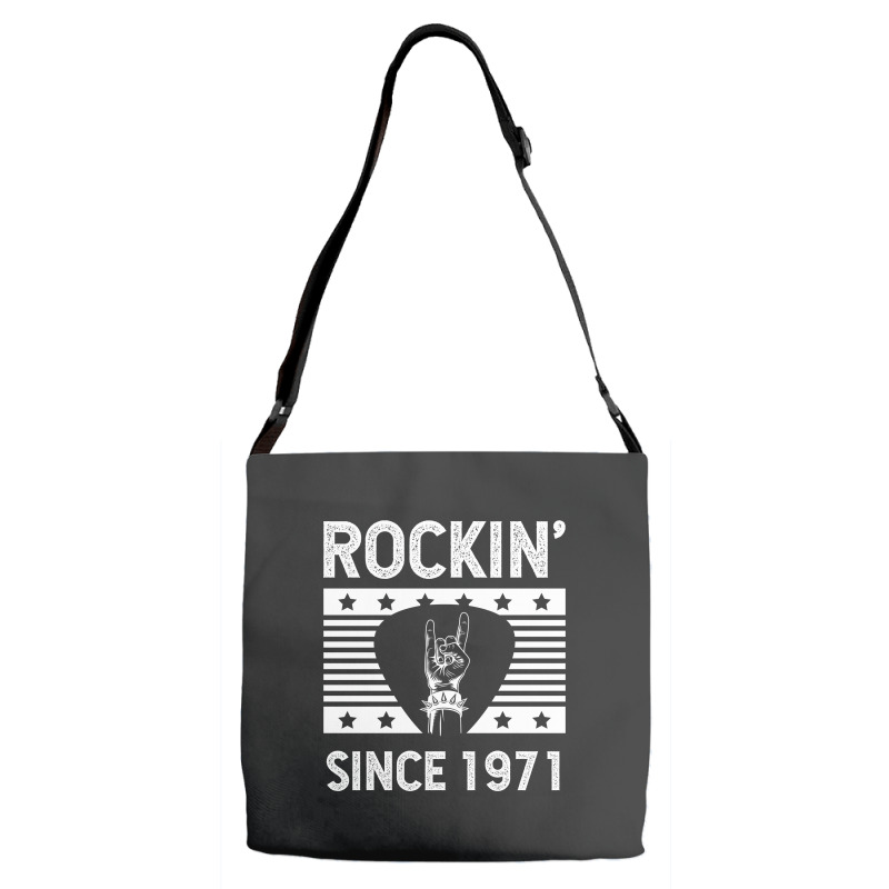 Gift For 49 Year Old: Classic Rock 1971 49th Birthday Adjustable Strap Totes | Artistshot