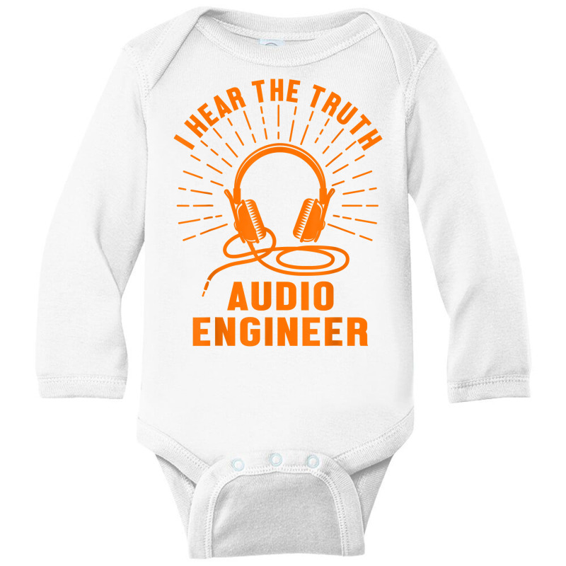 Hear Audio Engineer Voice Headphones Music Lover Tech T Shirt Long Sleeve Baby Bodysuit by AakritiRosek1997 | Artistshot